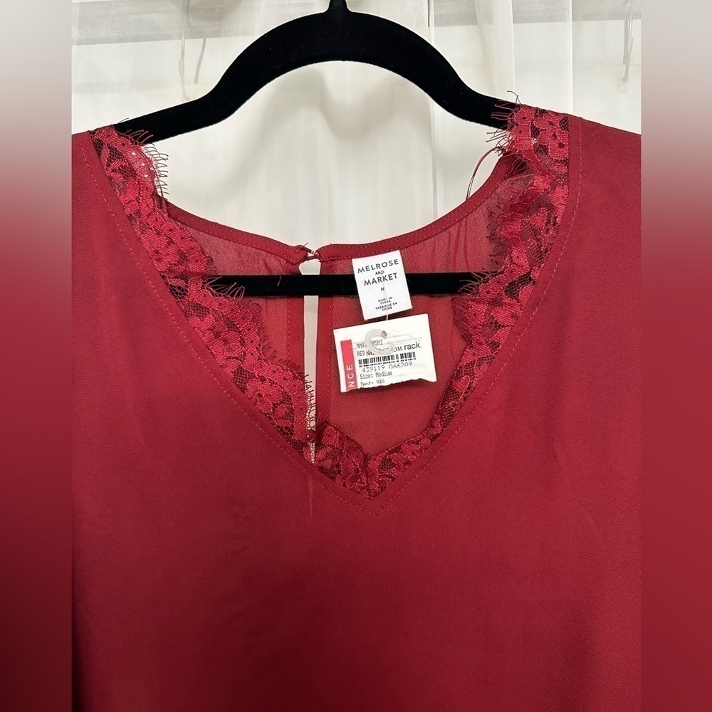 1-NWT Melrose & Market peasant blouse size M - Picture 4 of 7